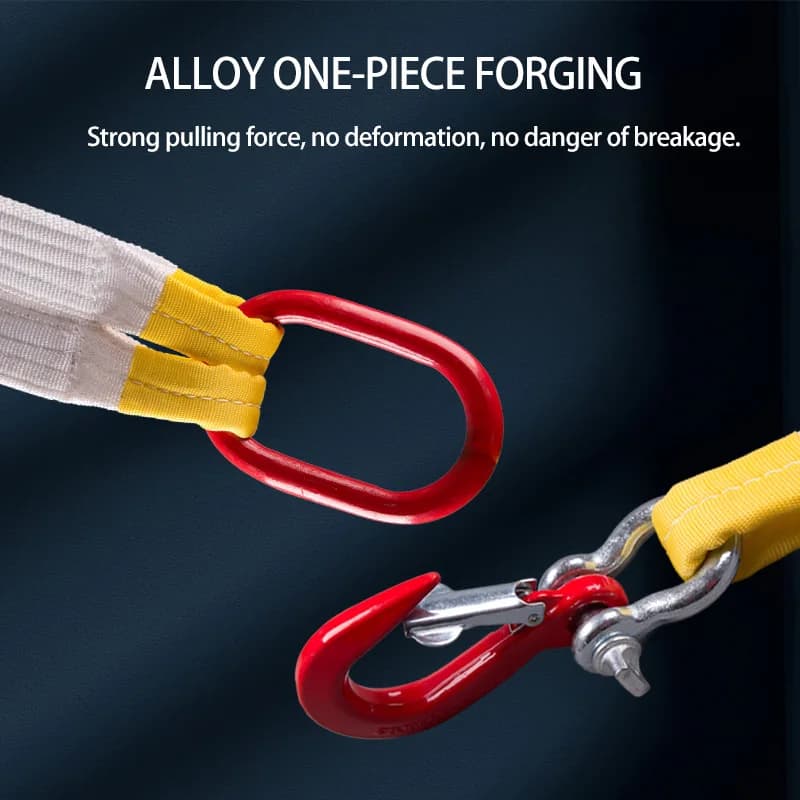 2-Ton Lifting Sling Kit | Complete 4-Leg Rigging System with Carabiners & Hooks - Thumbnail 3