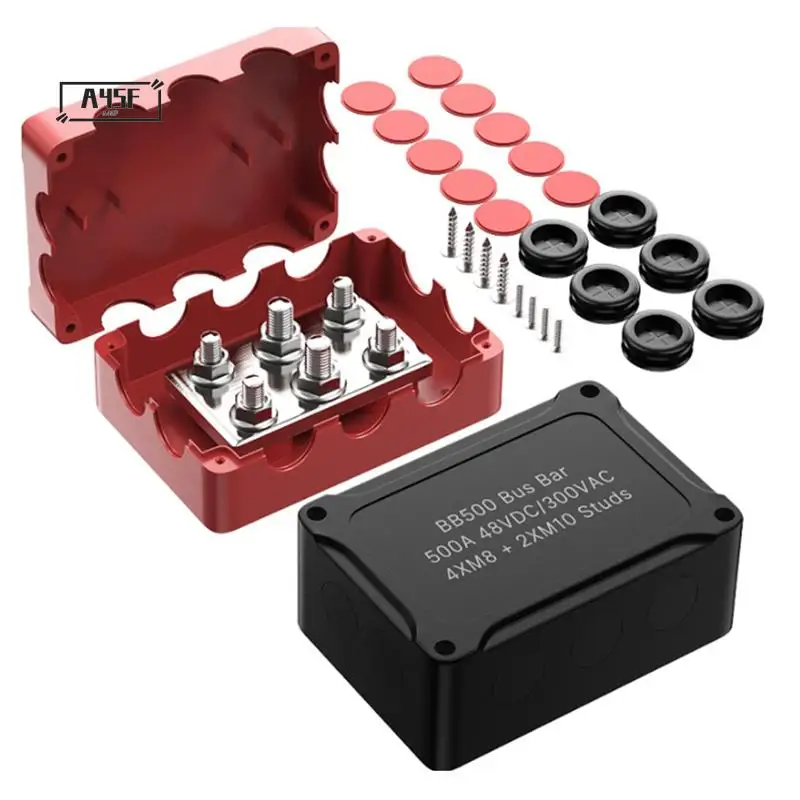 Marine Bus Bar | 48V High-Current Power Distribution Block | 6-Stud A45F-500A - Thumbnail 2