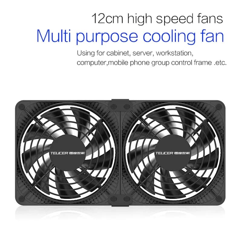 High-Performance 120mm Server Cooling Fan | 3000 RPM High Airflow | 220V Cabinet Ventilation System - Thumbnail 4