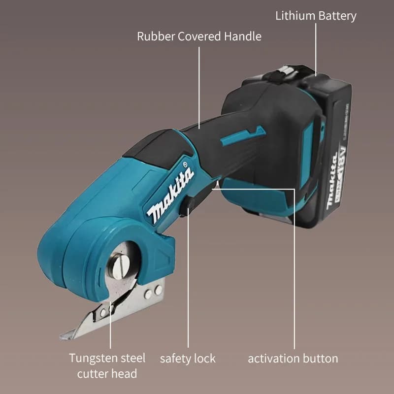 Makita 18V Cordless Fabric & Carpet Cutter | Multi-Tool Attachment for Upholstery & Trimming - Thumbnail 5