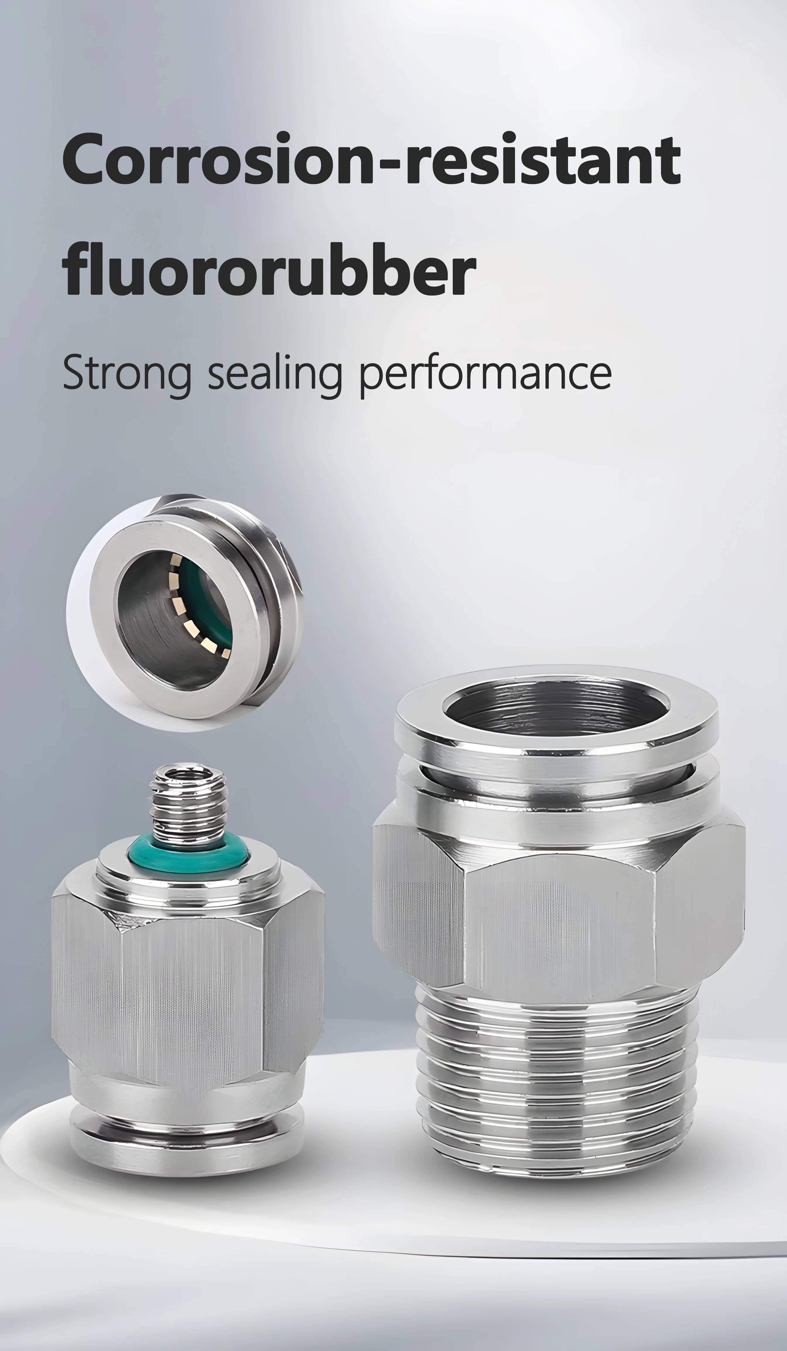 Stainless Steel Quick-Release Air Fittings | 1/8 to 1/2 BSP | High-Pressure Pneumatic Hose Connectors - Thumbnail 2