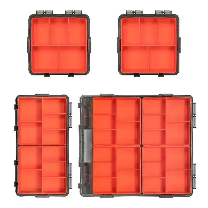 Large capacity hardware storage toolbox with thickened walls, multiple compartments, and durable classification system.