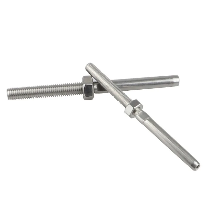 Steel Swage Stud Terminals | 4-Piece Threaded Set | Heavy-Duty Wire Rope Connectors for Durability - Thumbnail 3