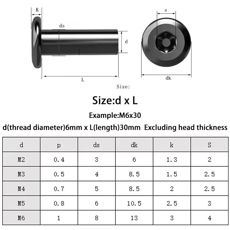 Stainless Steel Cap Nuts | M2-M6 Flat Head Hex Socket | Premium Furniture Joint Insert - Thumbnail 3
