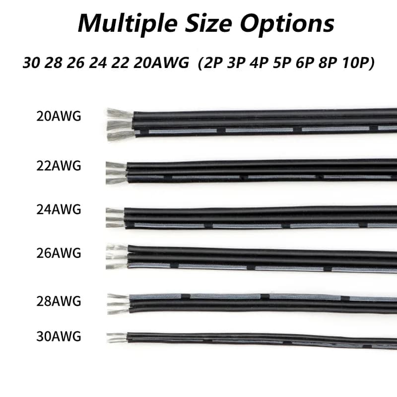 High-Temperature Silicone Wire | Flexible Multi-Conductor Cable | 20-30 AWG | 1-10 Meter Lengths - Thumbnail 6