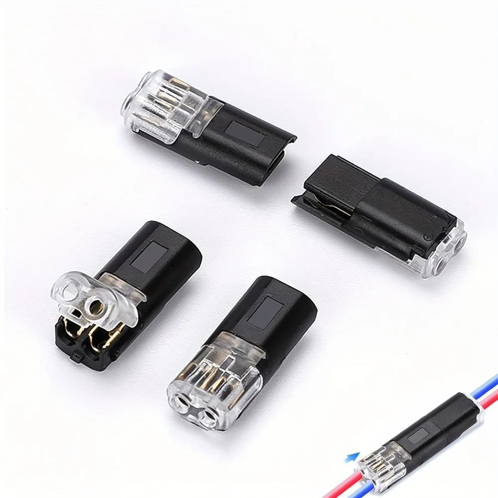 Quick-Connect LED Terminal Connectors | D2 Dual-Line Interlocking | No-Solder Installation Kit - Thumbnail 2