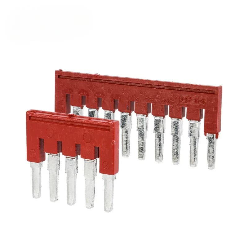 DIN Rail Terminal Block Jumpers | 50-Piece Set | 2.5mm Pitch | 2-10 Position Bridges - Thumbnail 4