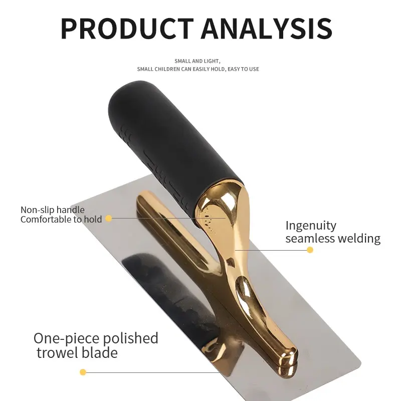 T50 Finishing Trowel | Stainless Steel Blade & Ergonomic Grip | Wall Smoothing & Skimming Tool - Thumbnail 5
