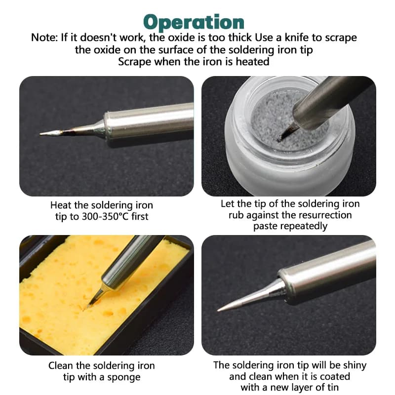 Soldering Tip Cleaner & Restorer | Non-Stick Oxide Removal Paste | Enhances Welding Efficiency - Thumbnail 4