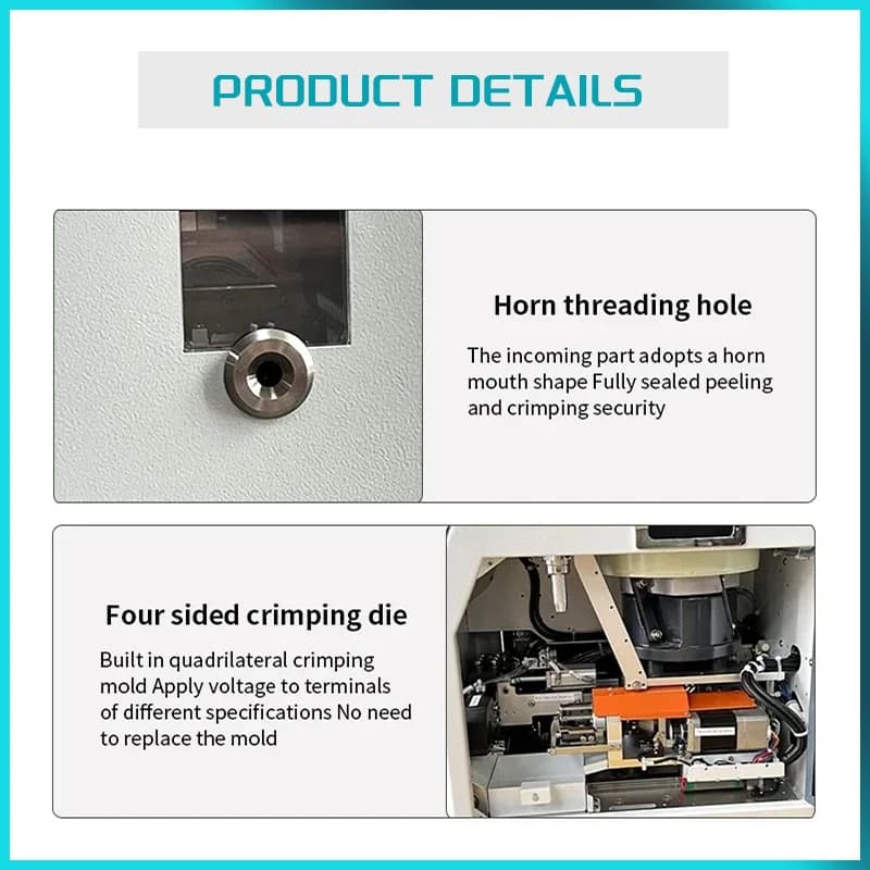 Wire Terminal Crimping Machine | 0.5-16mm² Capacity | Automated Stripping & Crimping Tool - Thumbnail 6