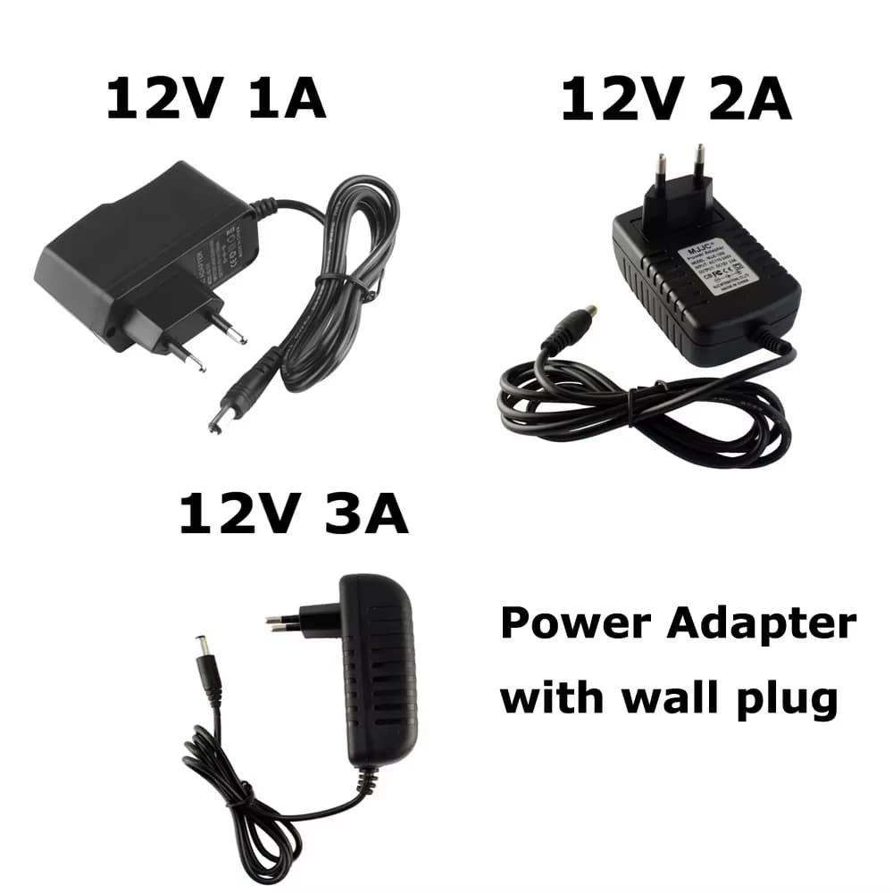 12V DC Power Adapter | 1A-5A LED Strip Driver | AC 110V/220V to 12 Volt Transformer - Thumbnail 3