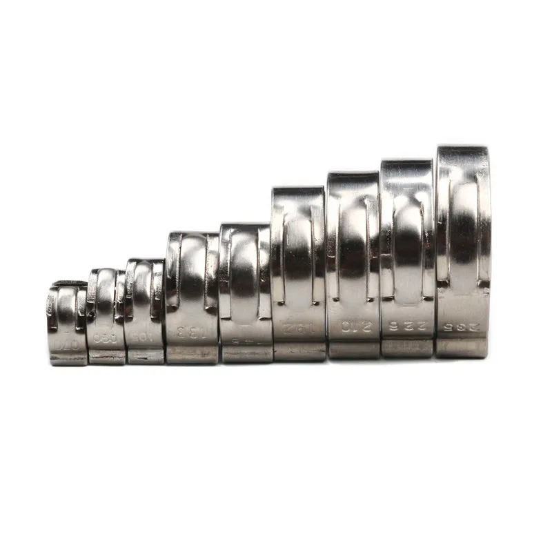 304 Stainless Steel Hose Clamp Set | 25-Piece Assortment | 7-21mm Stepless Adjustment for Secure Sealing - Thumbnail 4