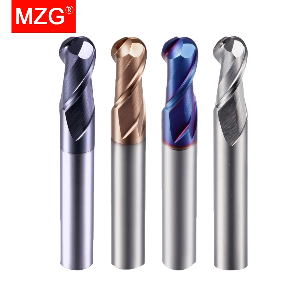 Carbide End Mill | Nano Coated for Hard Steel | 2 Flute Ball Nose Milling Cutter - Thumbnail 3
