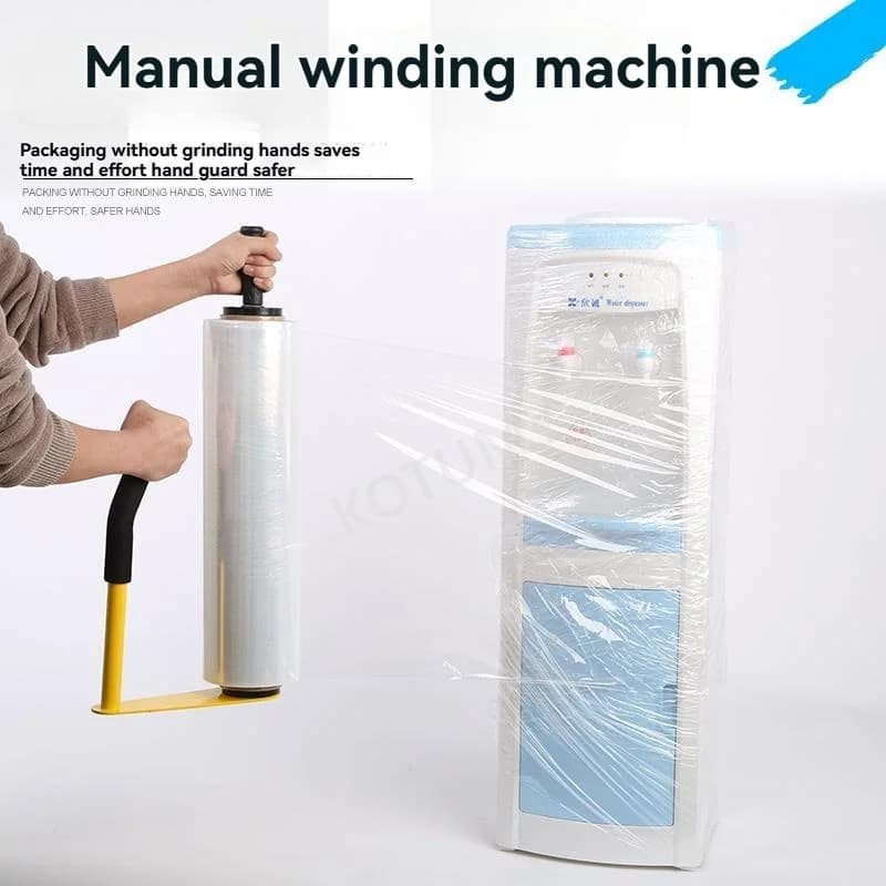 Manual Pallet Wrapper | Heavy-Duty Stretch Film Dispenser | 45-50cm Height Adjustment - Thumbnail 4