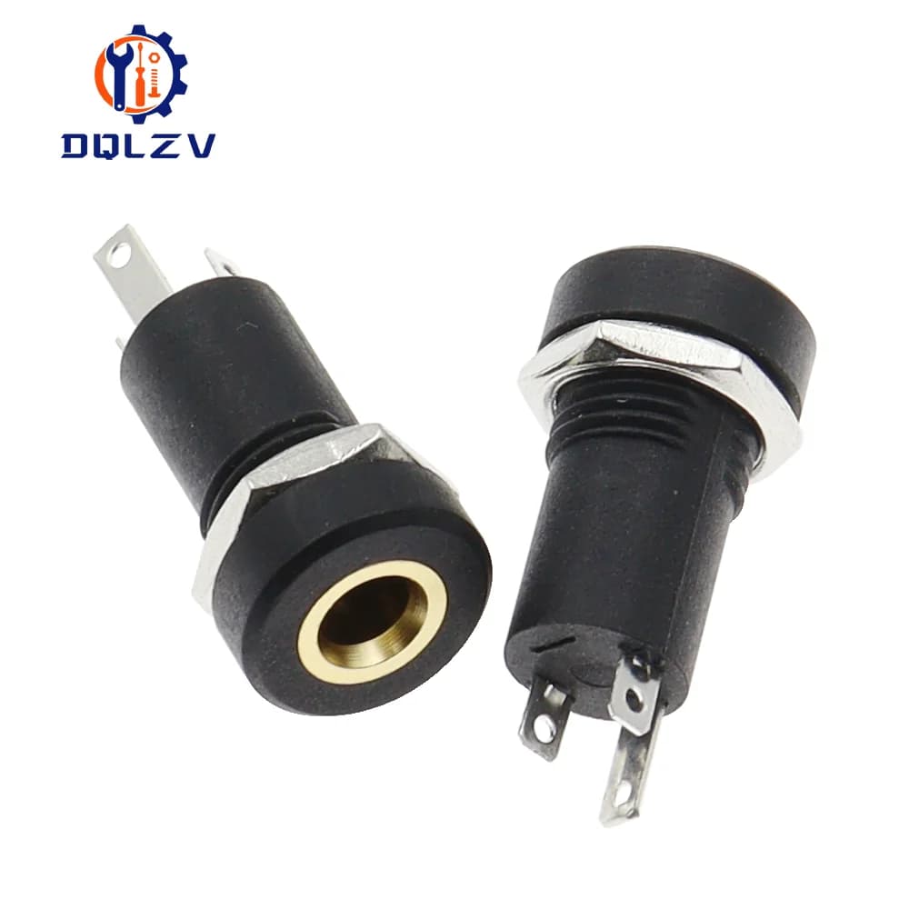 3.5mm Stereo Panel Mount Jack | PJ-392A Socket with Locking Nut | 1, 3, or 5-Pack - Thumbnail 5