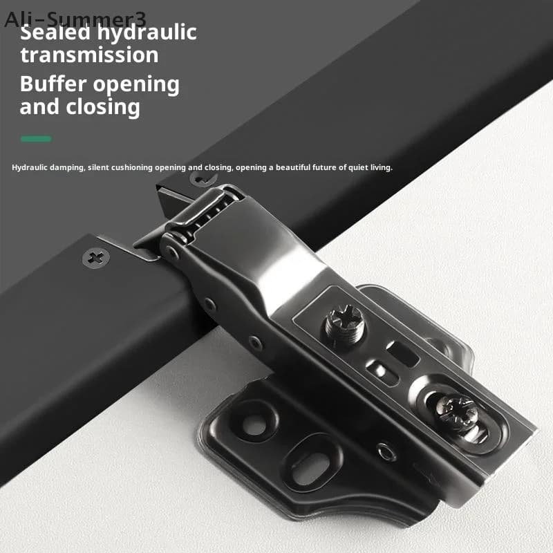 Frame Glass Door Hinge | Clear Display Cabinet Hardware | Bathroom & Kitchen Install - Thumbnail 4
