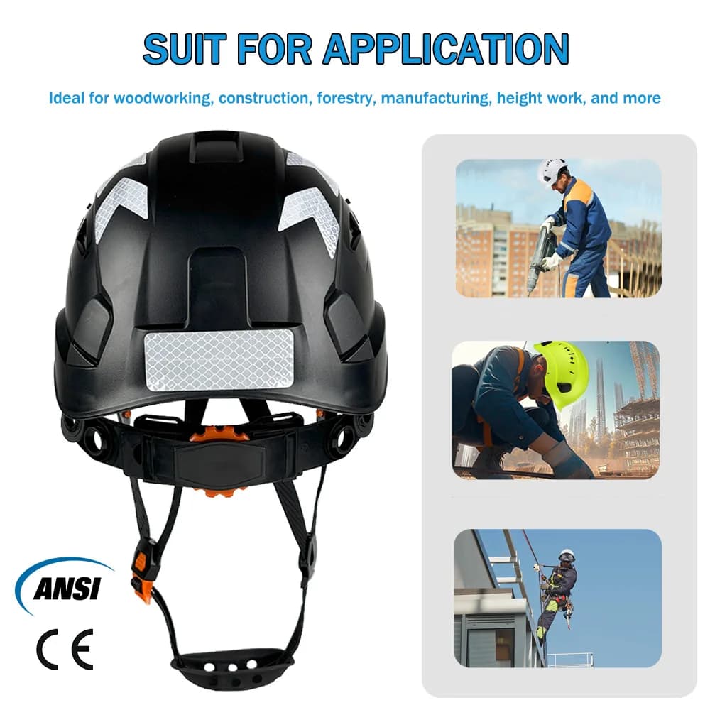 Safety Helmet | Adjustable Ventilation & Reflective | Construction Hard Hat with Goggles - Thumbnail 6