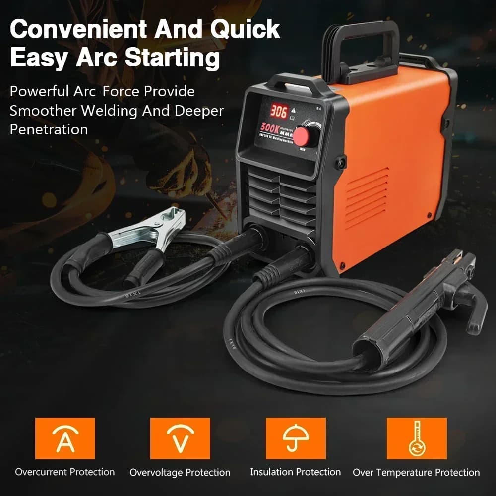 300A MMA Welder | 220V Portable Arc Welding Machine | Compact & Adjustable - Thumbnail 5