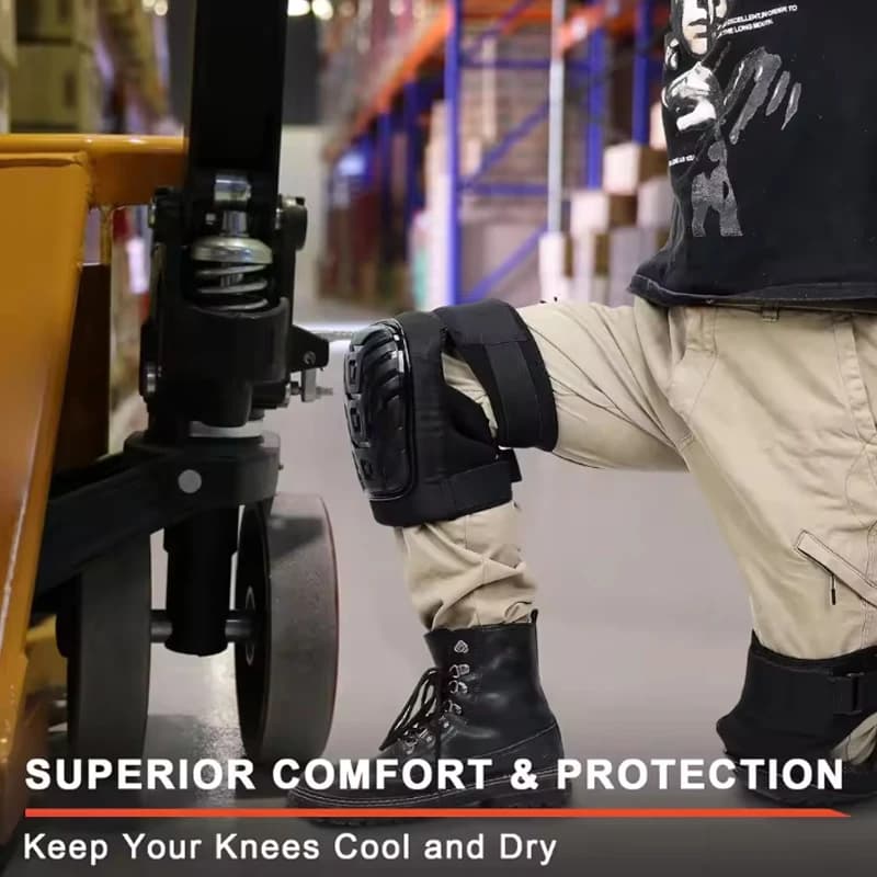 Professional-Grade Knee Pads | High-Strength EVA & Comfort Gel | Adjustable Support for Industrial Work - Thumbnail 3