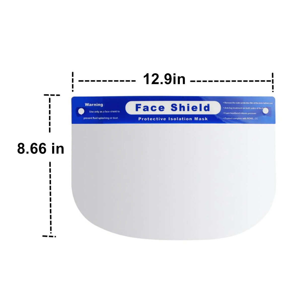 Face Shield Visor | Anti-Fog Protective Mask | Splash & Droplet Protection - Thumbnail 6