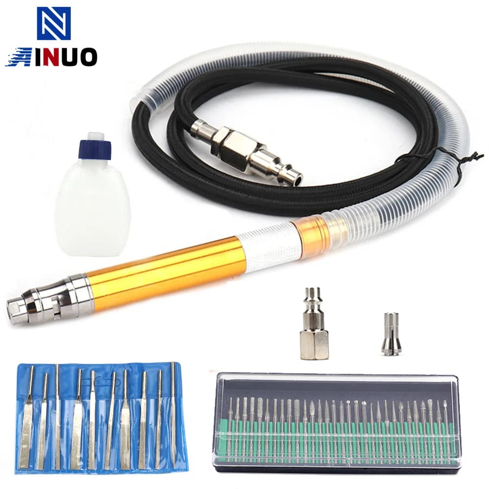 Pneumatic Die Grinder Kit | Precision Engraving & Polishing Tool | Compact Pencil Grip - Thumbnail 2