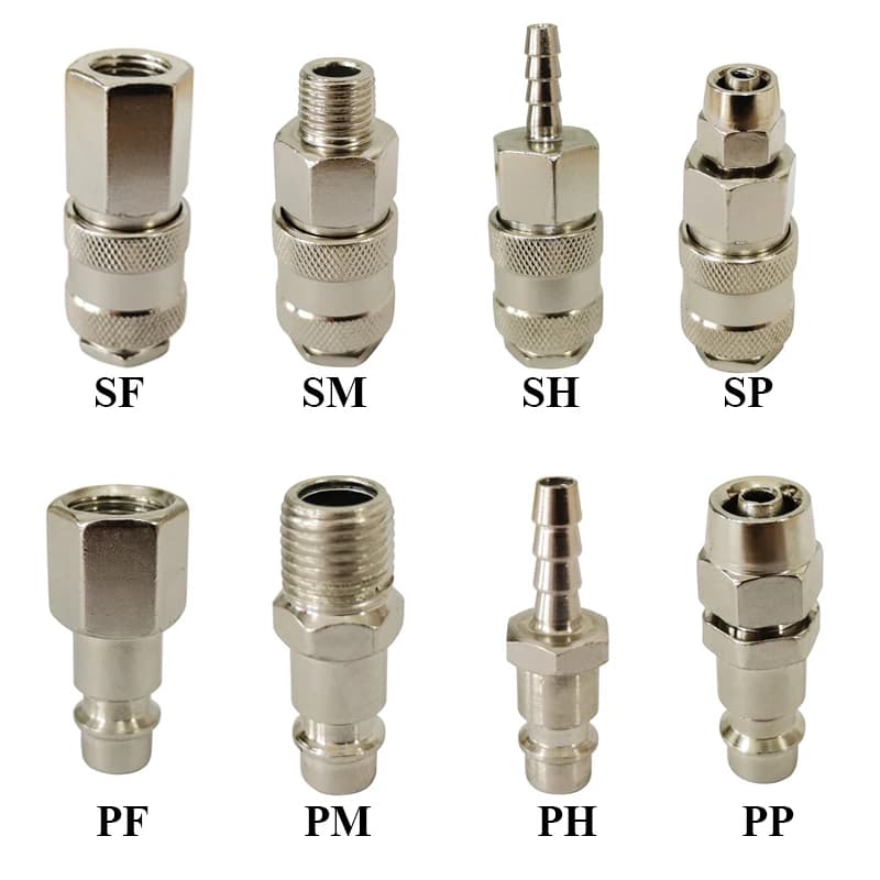 Air Hose Fitting | European Standard Quick Release | Pneumatic Compressor Coupling - Thumbnail 2