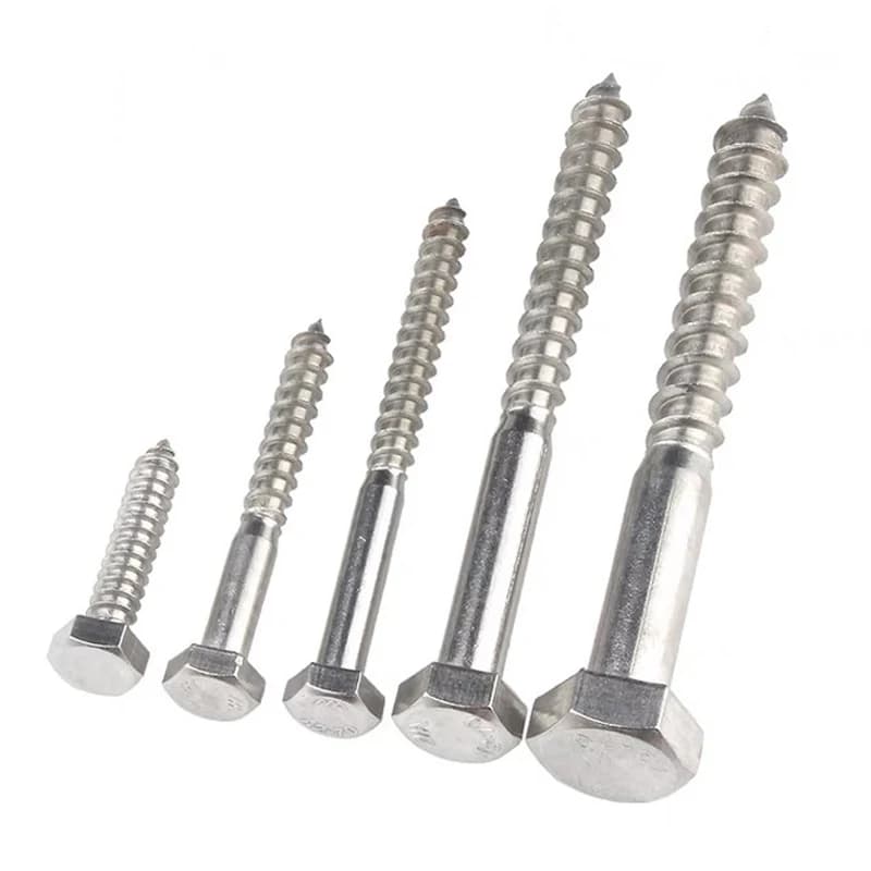 M10 M12 Self Tapping Wood Screws | 304 Stainless Steel | 30-200mm Length - Thumbnail 4