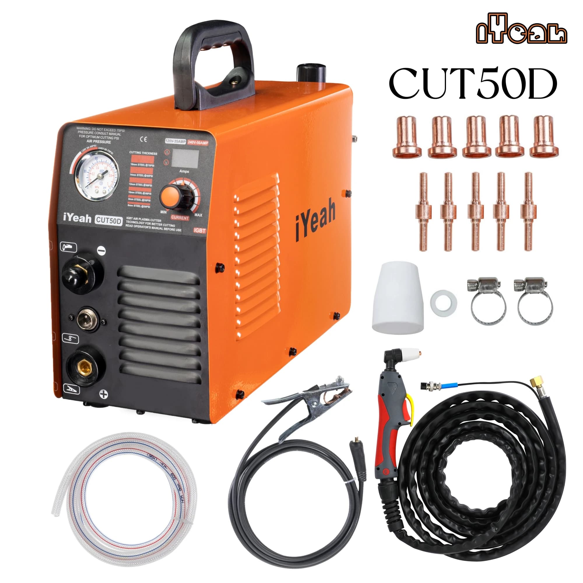 Plasma Cutter | 110V/220V Dual Voltage | 50A Power for 16mm Steel Cutting - Thumbnail 2