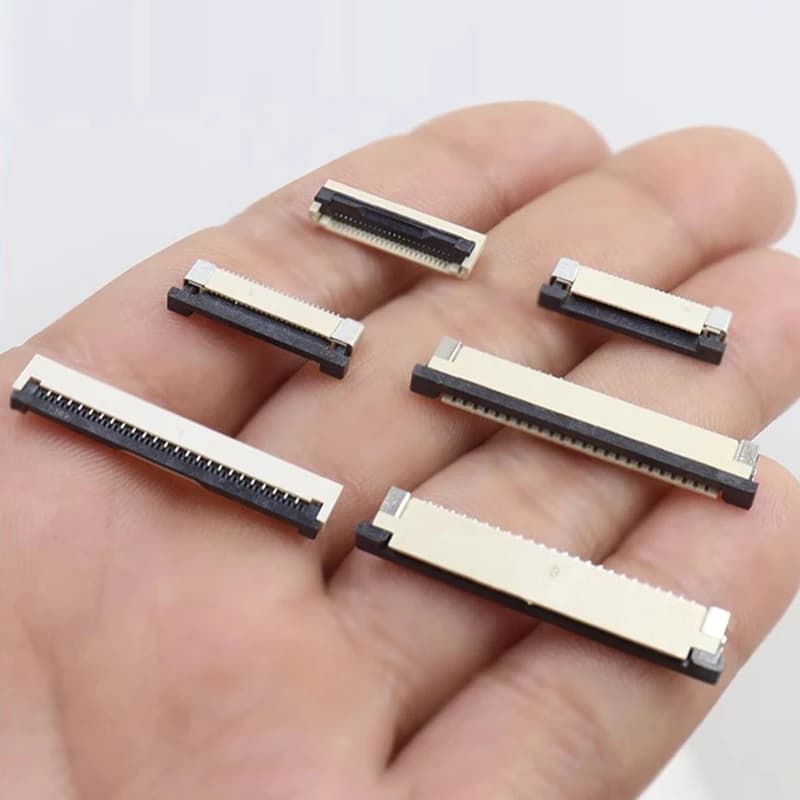 FPC/FFC Connector Set | 0.5mm & 1.0mm Pitch | Flip-Lock Socket for Flat Ribbon Cable - Thumbnail 2