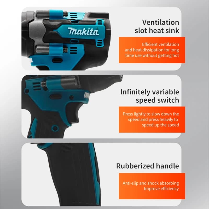Makita DTW700 18V Brushless Impact Wrench | High-Torque Cordless Power Tool for Professionals - Thumbnail 5