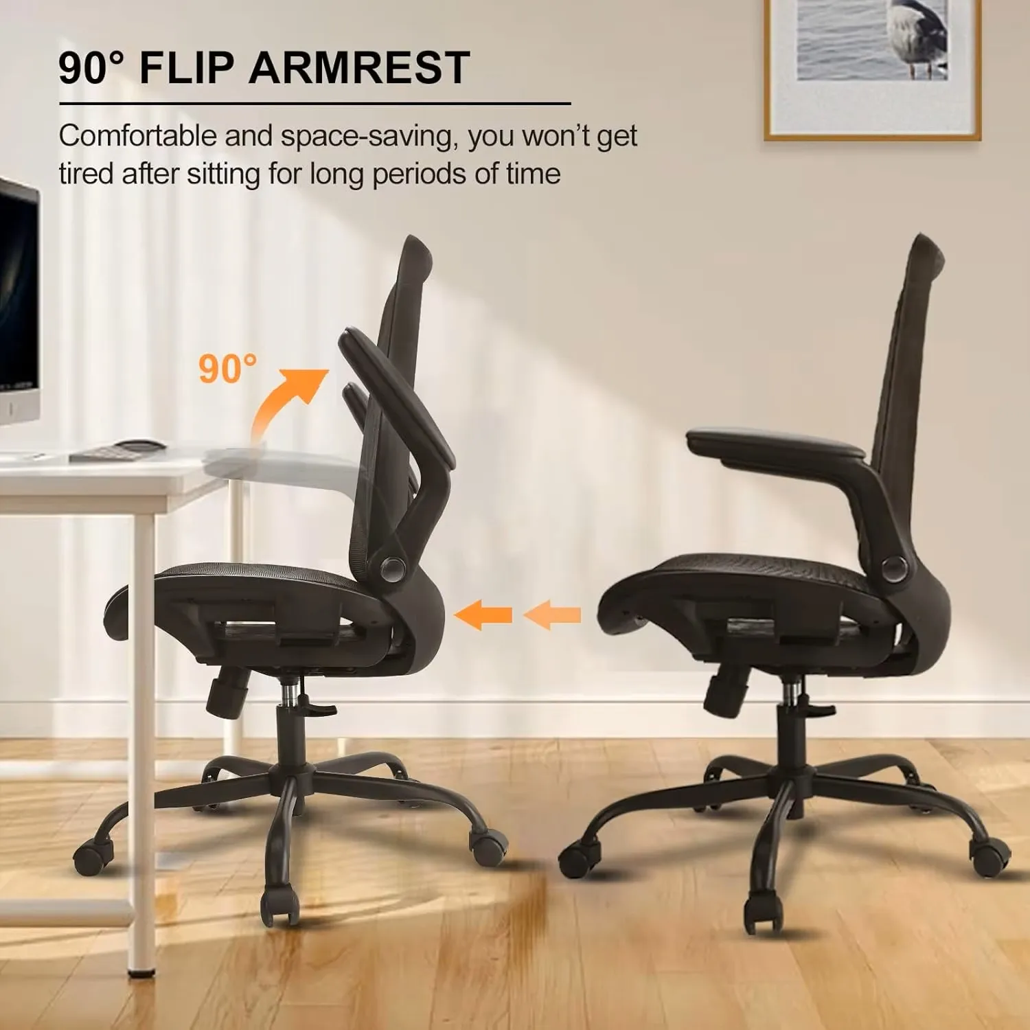 Ergonomic Office Chair | Adjustable PU Leather with Headrest | High Back Computer Chair for Home & Office - Thumbnail 3