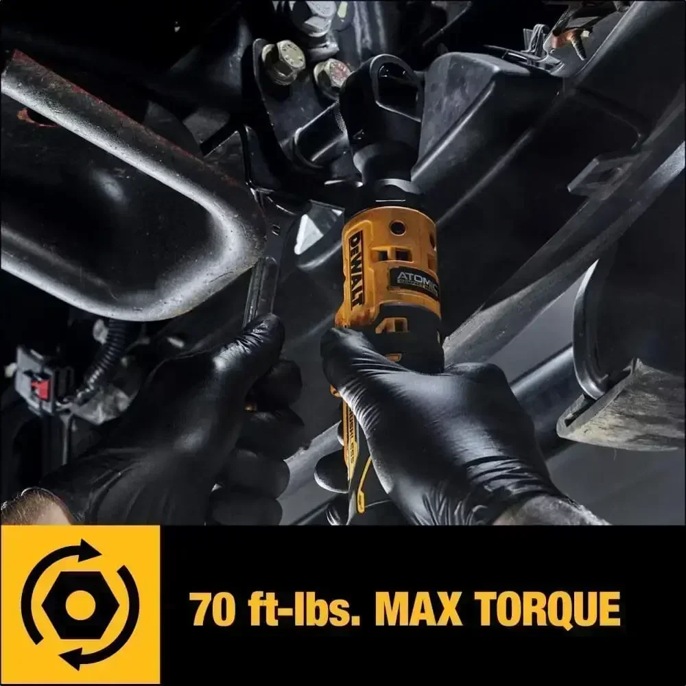 DeWalt DCF512 Atomic Cordless Ratchet Wrench | 1/2 Brushless Motor | Compact & High-Torque Design - Thumbnail 2