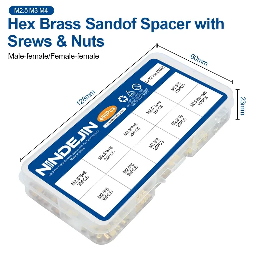 Hex Standoff Assortment Kit | Male Female Spacer Set M2.5-M4 | For PCB & Motherboard Mounting - Thumbnail 5