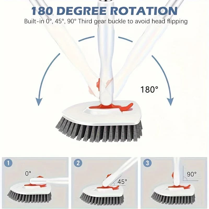 Tile & Grout Cleaning Brush | 3-in-1 Multi-Surface Scrubber for Bathrooms & Floors - Thumbnail 6