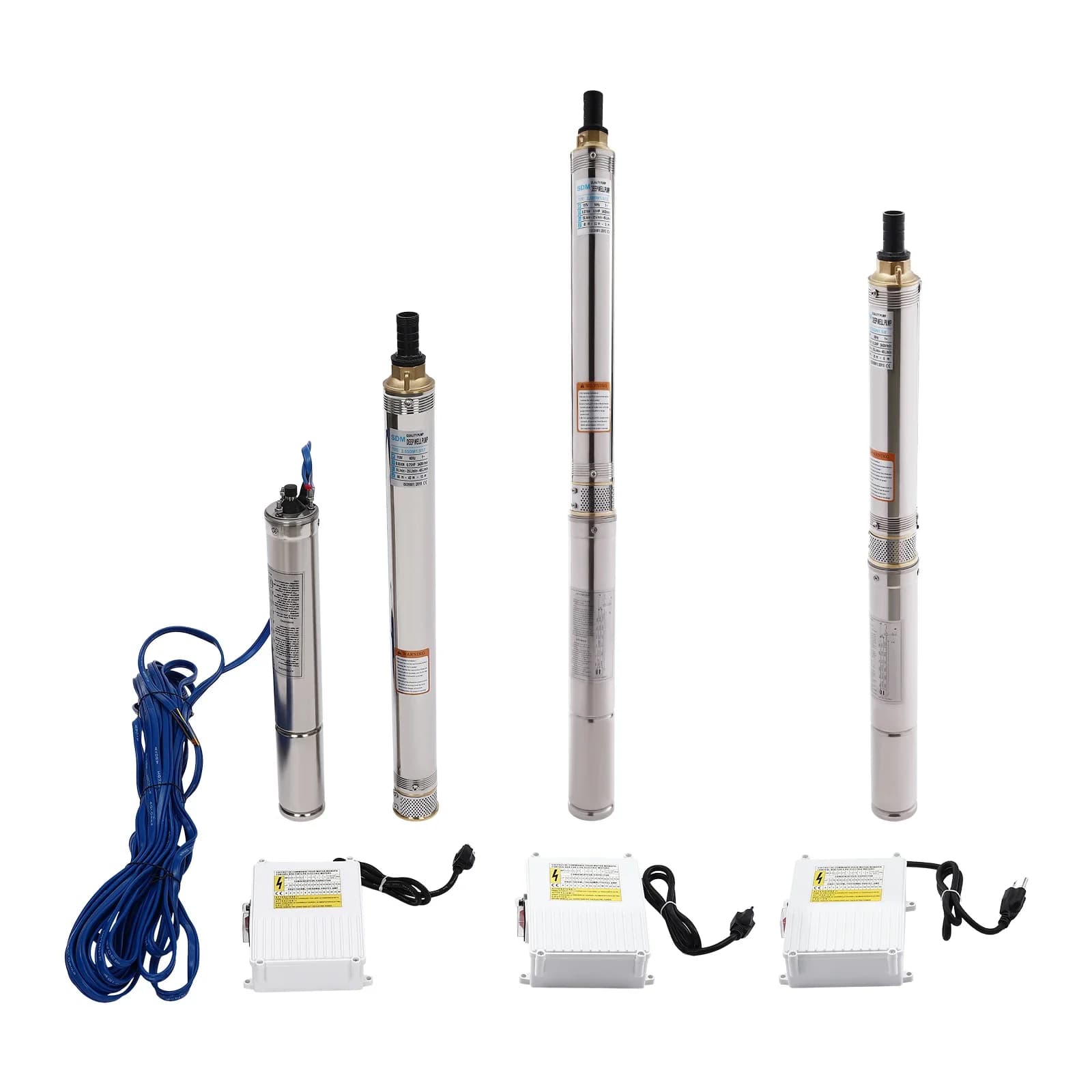 110V Farm Irrigation Pump | 0.25-0.55kW Deep Well Submersible | 3420 RPM Water Pump - Thumbnail 2