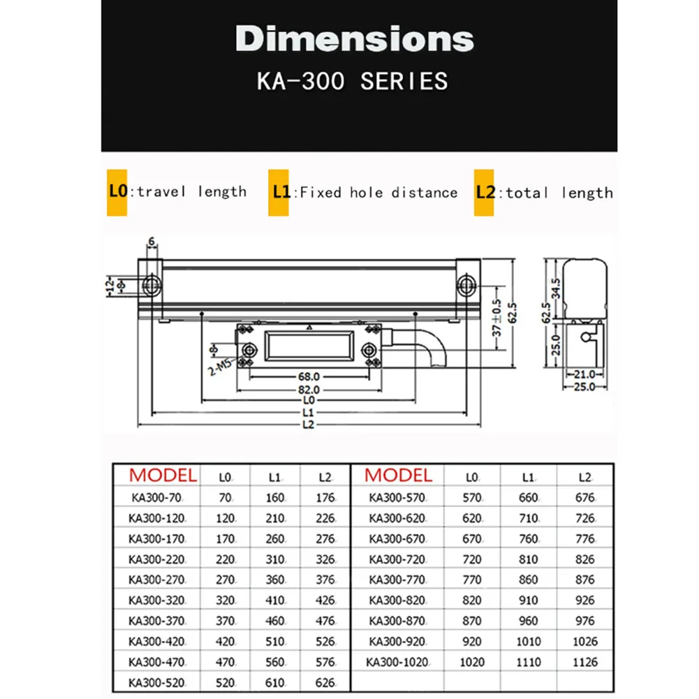 SINO 3 Axis Digital Readout Display Sets DRO with 3pcs Greating Glass Linear Scales Ruler Encoder Sensor for Milling Lathe - Thumbnail 6