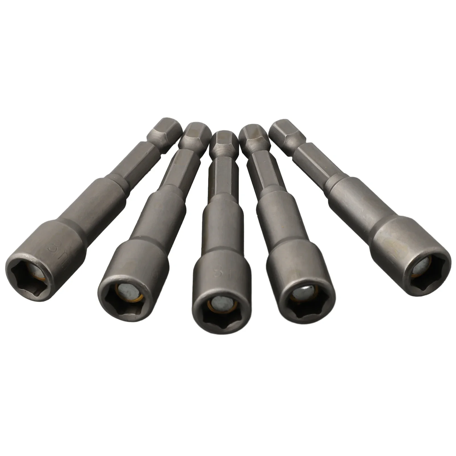 8mm Magnetic Hex Socket Set | 5Pcs Silver Tek Bits | Roofing & Cladding Screw Driver - Thumbnail 7
