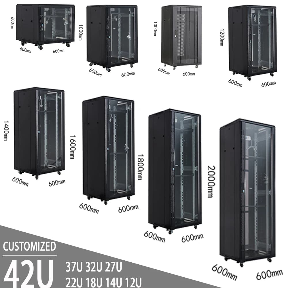 19-Inch Server Rack Chassis | Heavy-Duty Network Enclosure | IT Infrastructure Cabinet - Thumbnail 6