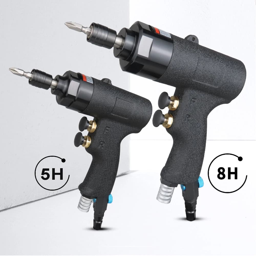 Pneumatic Screwdriver Gun | 5H-8H Impact Grade | 6.35mm Bit System | Industrial Air Tool - Thumbnail 2