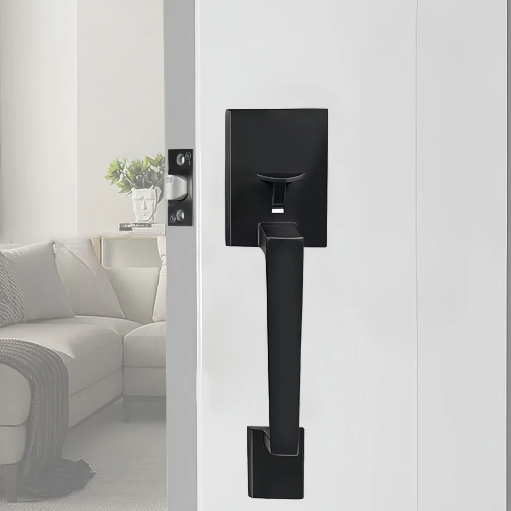 Passage Door Handle | Reversible Left/Right Lever | Modern Front Entry No Lock - Thumbnail 2