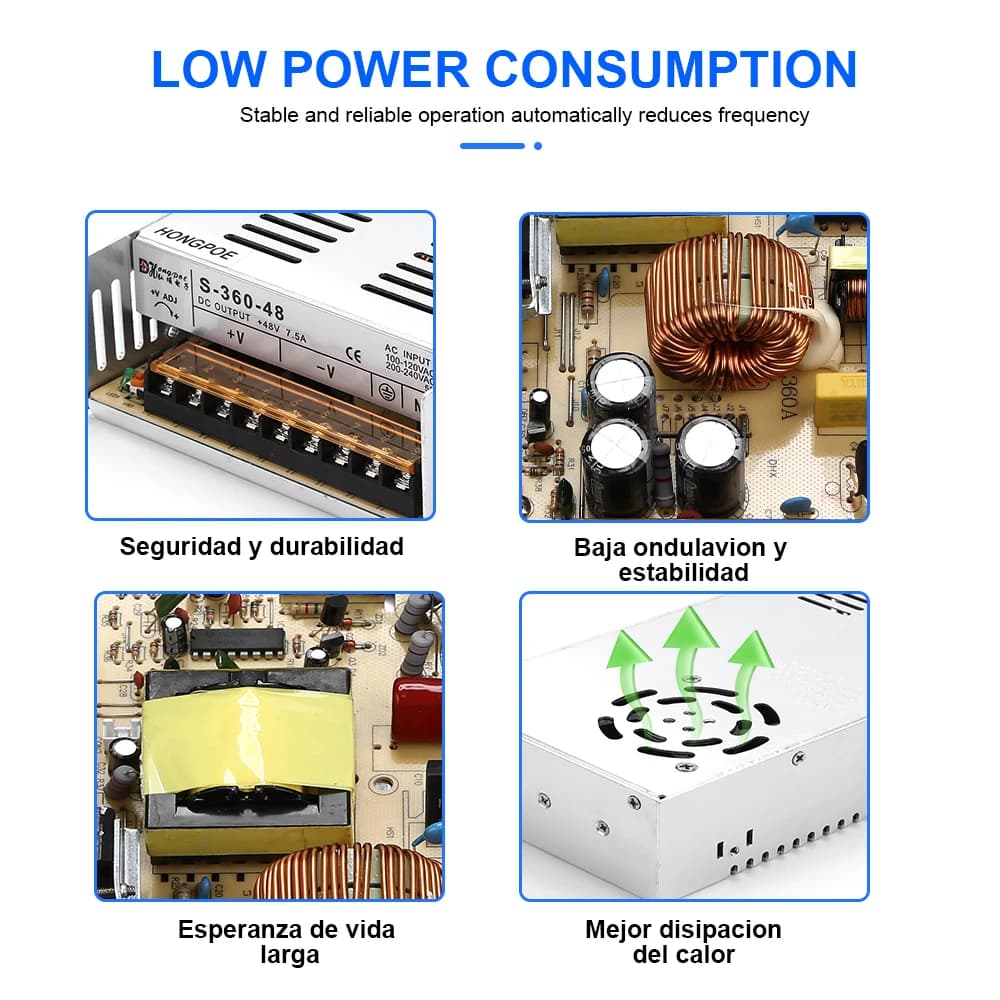 AC/DC Power Supply | 5V-48V 2A-30A Output | LED Strip & Device Driver - Thumbnail 2