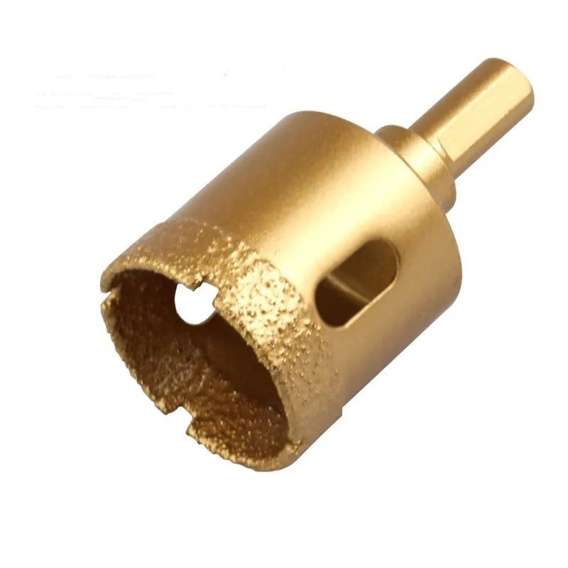 12-piece vacuum brazed diamond core drill bit set for ceramic, granite, marble, stone, and tile. Professional hole saw tool for angle grinders.