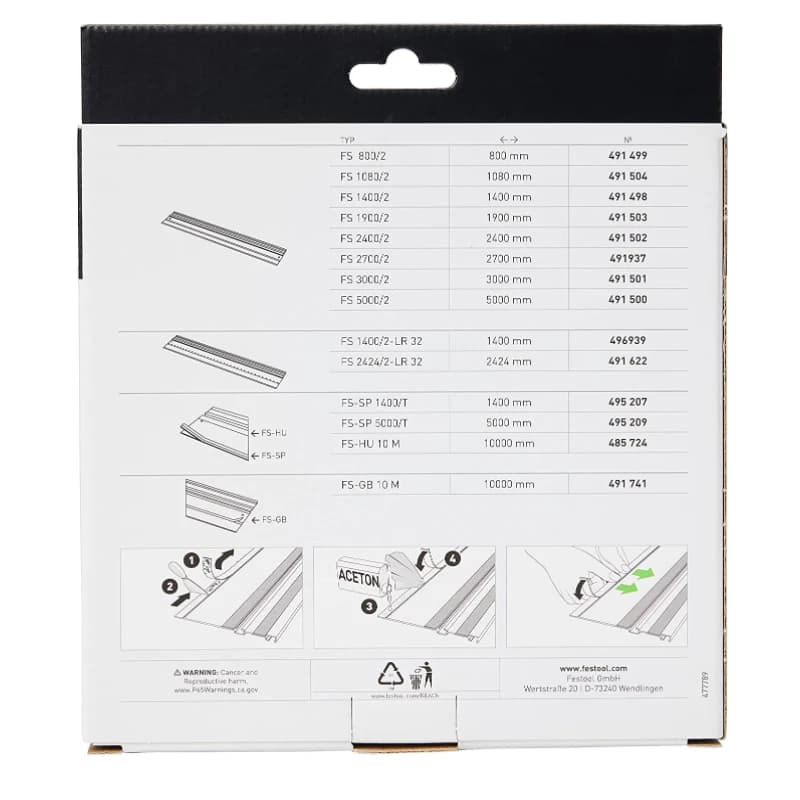Guard for Guide Rail | Clear FS-SP 1400/T | Festool 495207 Splinter-Free Cuts - Thumbnail 4