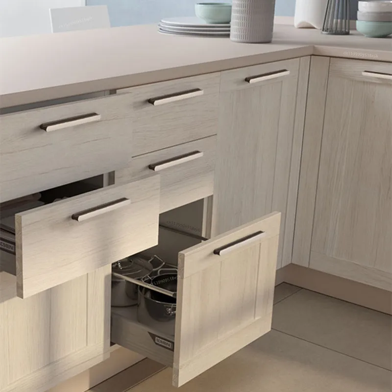 Cabinet Pulls | Champagne Black Aluminum Handles | Long Wardrobe & Kitchen Door Knobs - Thumbnail 5