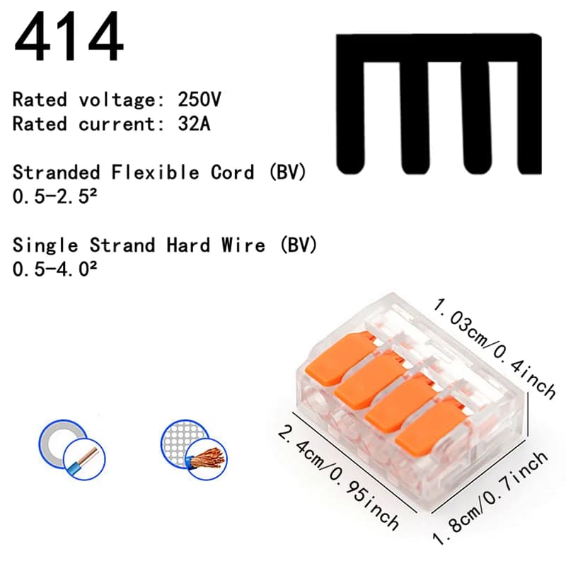 Quick-Connect Wire Terminals | 10-75 Pc Assortment | 250V/32A Electrical Connectors - Thumbnail 3