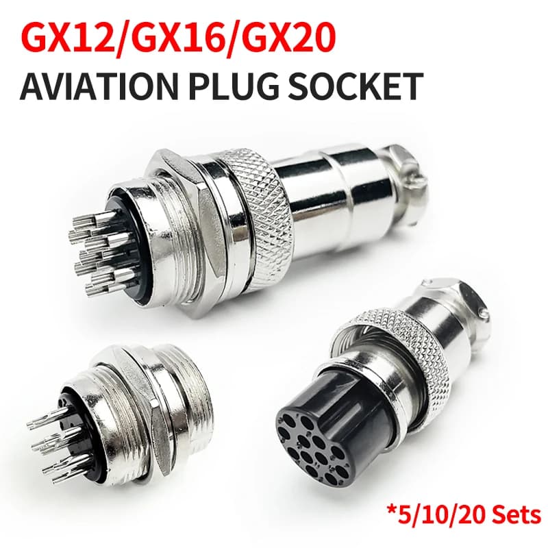Aviation Connector Set | 5-20 Pin Male & Female Plugs | Professional-Grade Circular Docking Sockets - Thumbnail 2