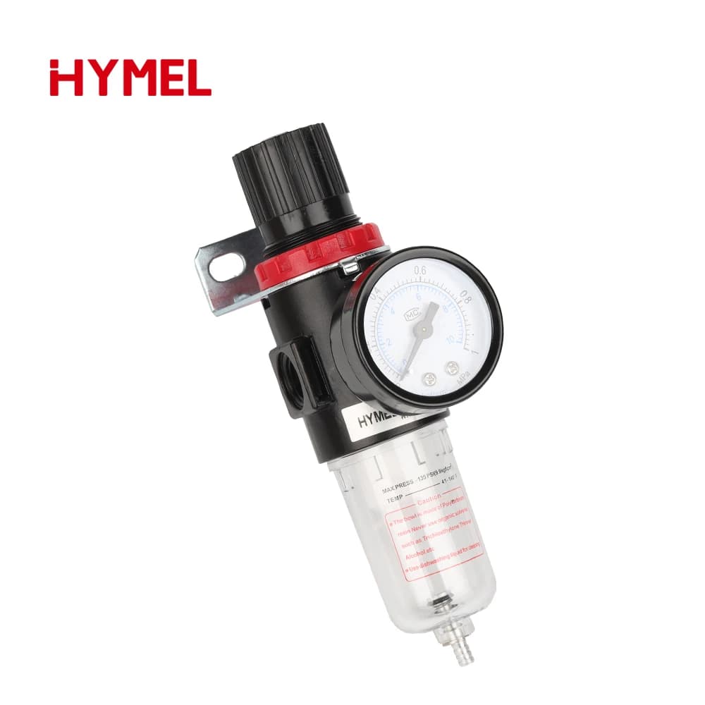 AFR2000 G1/4 Pneumatic Air Filter Regulator With Pressure Gauge Flow Control Valve Air Compressor Drain  Speed Controller - Thumbnail 4