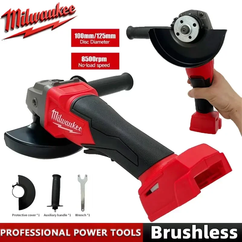 Milwaukee 125mm Cordless Angle Grinder | No-Lock Paddle Switch | Brushless Polishing & Cutting - Thumbnail 3