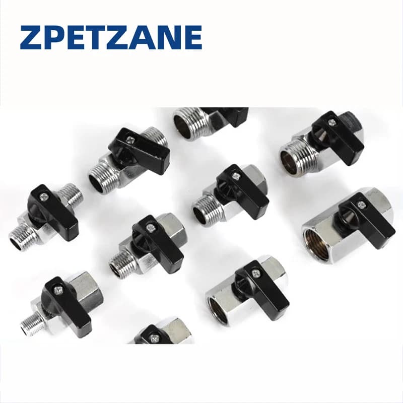 High-Pressure Brass Rotary Valve | Double Internal Threaded Connection for Water & Gas Lines - Thumbnail 3