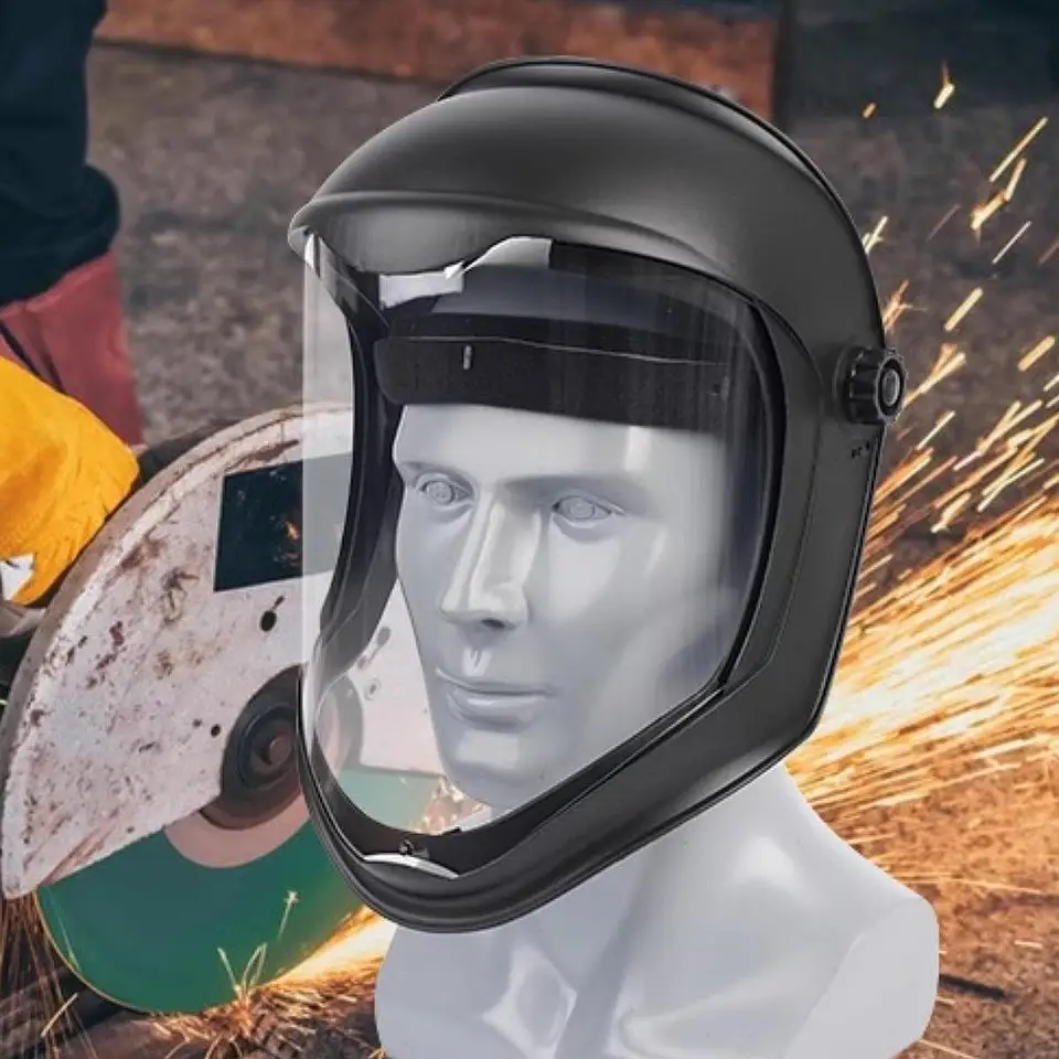 Face Shield with Clear Visor | Anti-Fog Coating | For Grinding - Thumbnail 4